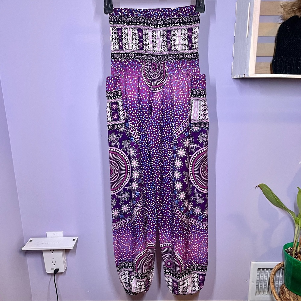 Purple Mandala Harem Hippie Elephant Pants